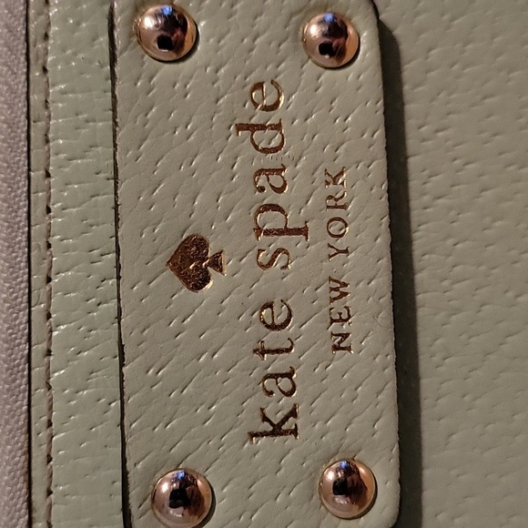 kate spade Pale Minty Teal Large Zip Wallet - Picture 9 of 11